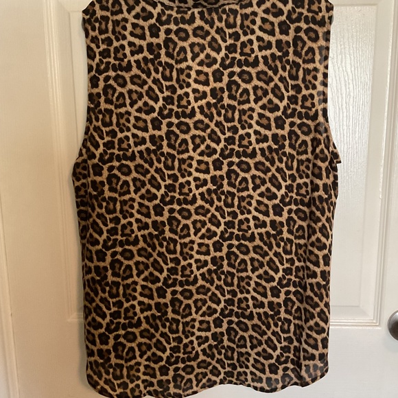NWT Michael Kors Sleeveless Animal Print Top - Picture 4 of 4